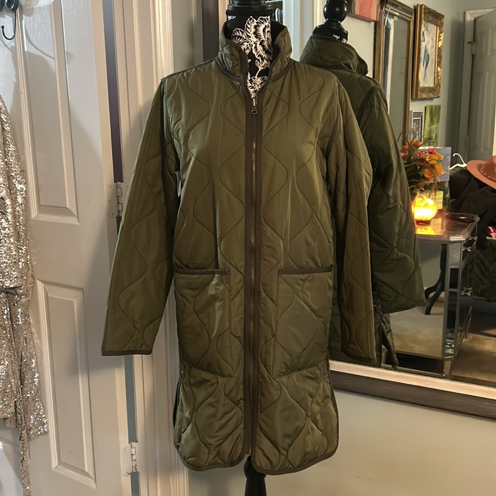 Lightweight Quijted Knee Length Barn Jacket